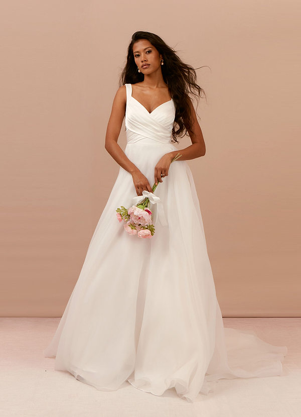 front Azazie Caia Wedding Dress