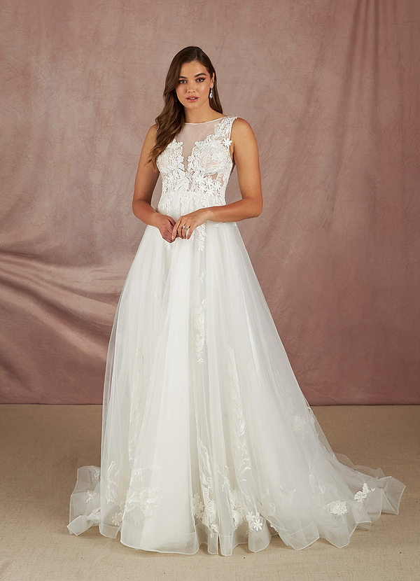 front Azazie Sedona Wedding Dress